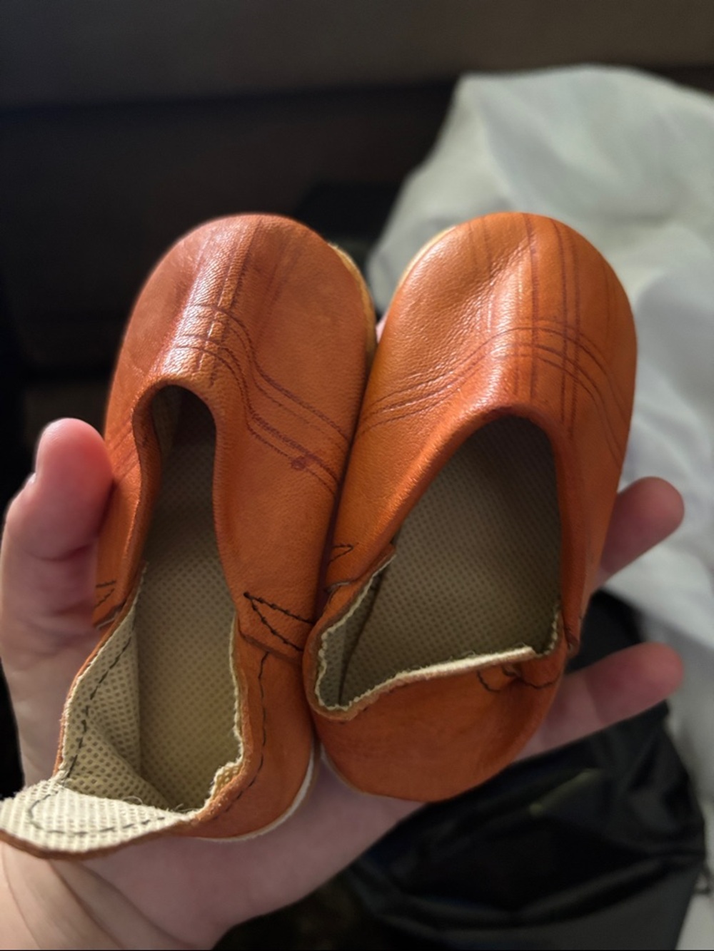 Kids Slip-On Soft Sole Shoes in Burnt Orange